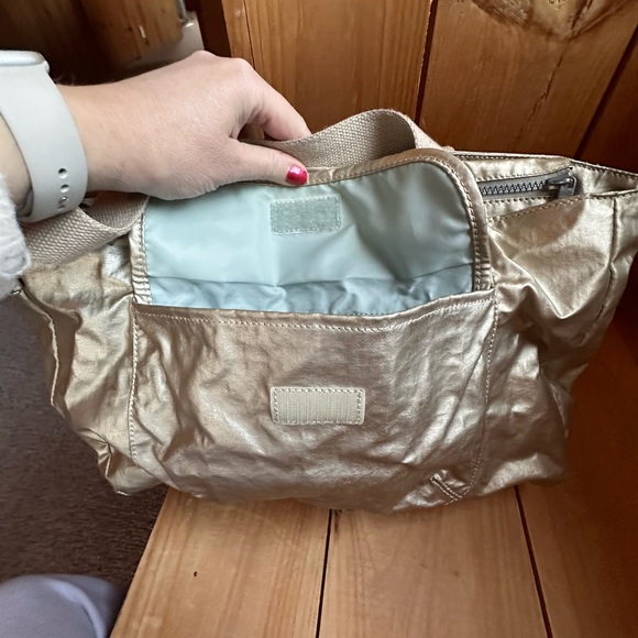 Kipling Metallic Gold Tote Bag - Picture 10 of 14